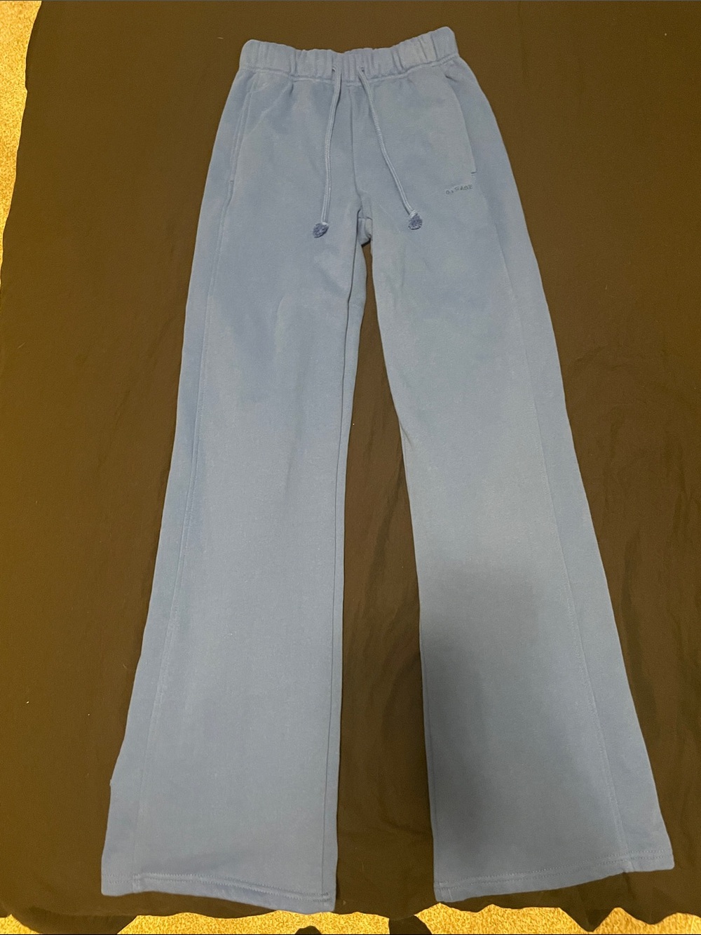 Blue straight leg sweatpants